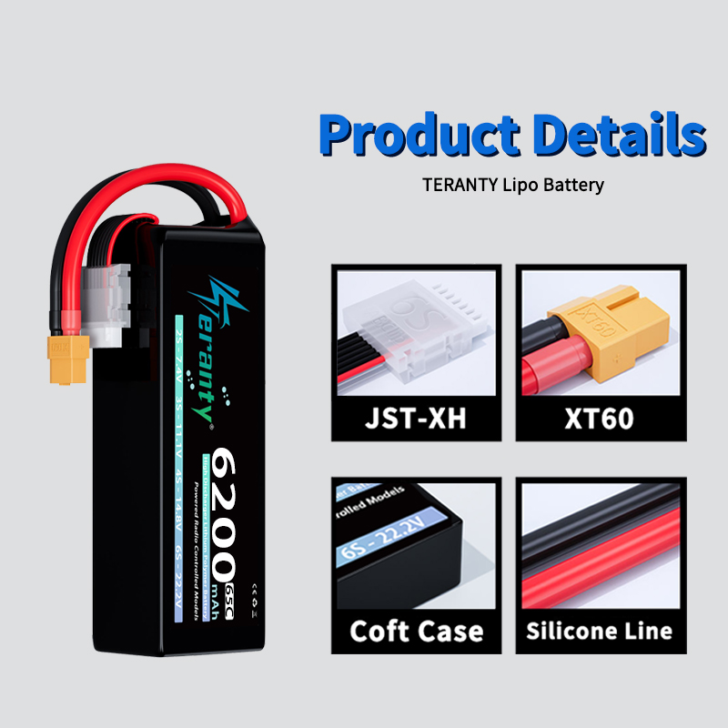 TERANTY 6S 6200mAh Lipo Batter - огляд і ціна Drone Racing Battery