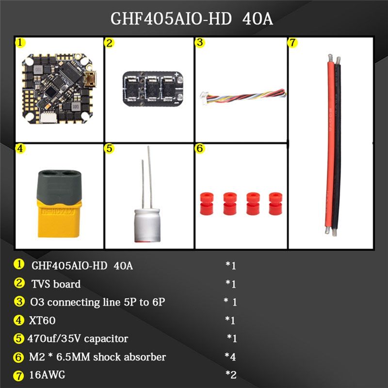 ABTI-GHF405AIO-HD 40A AIO Flig - огляд і ціна Drone Racing Esc